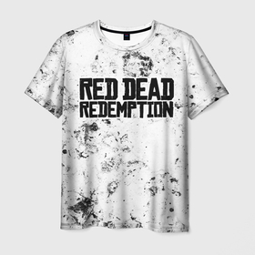 Мужская футболка 3D с принтом Red Dead Redemption dirty ice в Новосибирске, 100% полиэфир | прямой крой, круглый вырез горловины, длина до линии бедер | 