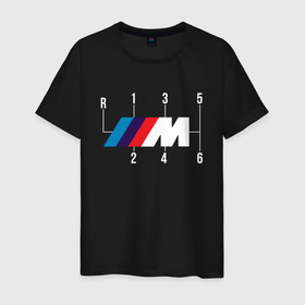 Мужская футболка хлопок с принтом BMW six speed в Кировске, 100% хлопок | прямой крой, круглый вырез горловины, длина до линии бедер, слегка спущенное плечо. | Тематика изображения на принте: 