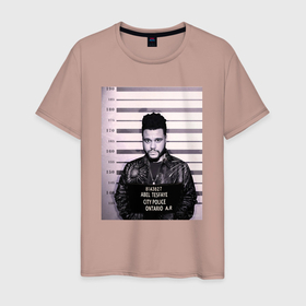 Мужская футболка хлопок с принтом Викенд арестован в Санкт-Петербурге, 100% хлопок | прямой крой, круглый вырез горловины, длина до линии бедер, слегка спущенное плечо. | 