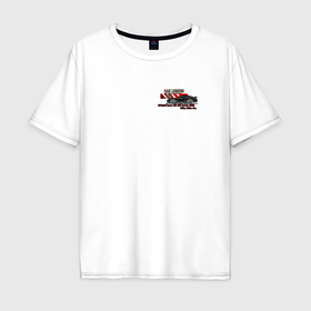 Мужская футболка хлопок Oversize с принтом Rx7 sportcar в Курске, 100% хлопок | свободный крой, круглый ворот, “спинка” длиннее передней части | 