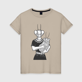 Женская футболка хлопок с принтом Муравьиная семейка в Курске, 100% хлопок | прямой крой, круглый вырез горловины, длина до линии бедер, слегка спущенное плечо | 