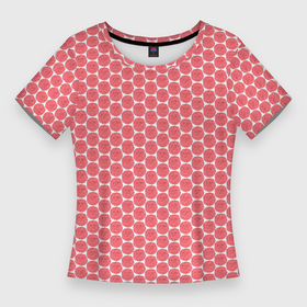 Женская футболка 3D Slim с принтом Паттерн розочки ,  |  | Тематика изображения на принте: 