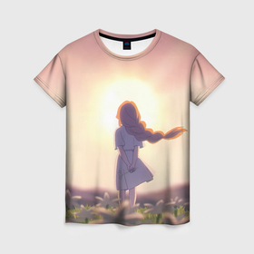 Женская футболка 3D с принтом Sousou no Frieren Фламме детство в Курске, 100% полиэфир ( синтетическое хлопкоподобное полотно) | прямой крой, круглый вырез горловины, длина до линии бедер | 