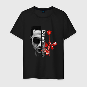 Мужская футболка хлопок с принтом Depeche Mode   Dave rose в Тюмени, 100% хлопок | прямой крой, круглый вырез горловины, длина до линии бедер, слегка спущенное плечо. | 