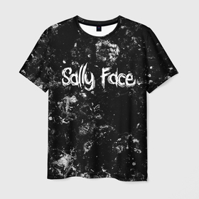 Мужская футболка 3D с принтом Sally Face black ice в Тюмени, 100% полиэфир | прямой крой, круглый вырез горловины, длина до линии бедер | Тематика изображения на принте: 