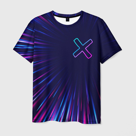 Мужская футболка 3D с принтом A Silent Voice neon blast lines в Кировске, 100% полиэфир | прямой крой, круглый вырез горловины, длина до линии бедер | 