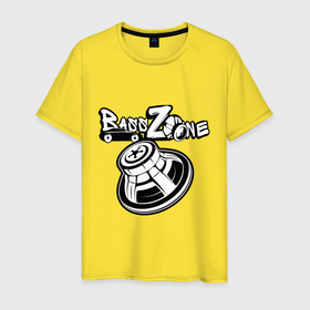Мужская футболка хлопок с принтом Bass zone subwoofer в Курске, 100% хлопок | прямой крой, круглый вырез горловины, длина до линии бедер, слегка спущенное плечо. | 