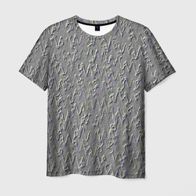 Мужская футболка 3D с принтом Тиснение метала в Тюмени, 100% полиэфир | прямой крой, круглый вырез горловины, длина до линии бедер | 