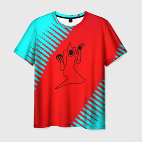 Мужская футболка 3D с принтом Kizaru abstract rap в Тюмени, 100% полиэфир | прямой крой, круглый вырез горловины, длина до линии бедер | 