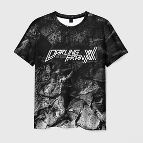 Мужская футболка 3D с принтом Darling in the FranXX black graphite в Кировске, 100% полиэфир | прямой крой, круглый вырез горловины, длина до линии бедер | 