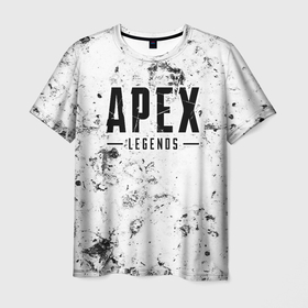 Мужская футболка 3D с принтом Apex Legends dirty ice в Курске, 100% полиэфир | прямой крой, круглый вырез горловины, длина до линии бедер | 
