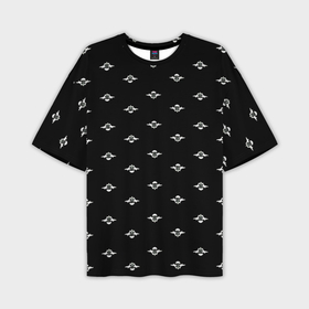 Мужская футболка oversize 3D с принтом Логотип ВДВ на черном фоне в Екатеринбурге,  |  | Тематика изображения на принте: 