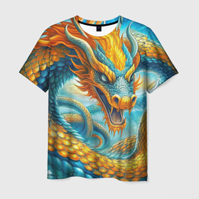 Мужская футболка 3D с принтом Огромная змея в Курске, 100% полиэфир | прямой крой, круглый вырез горловины, длина до линии бедер | 