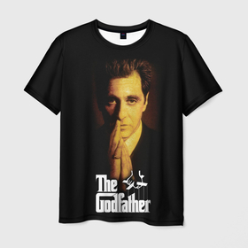 Мужская футболка 3D с принтом The Godfather   Michael Corleone в Курске, 100% полиэфир | прямой крой, круглый вырез горловины, длина до линии бедер | 