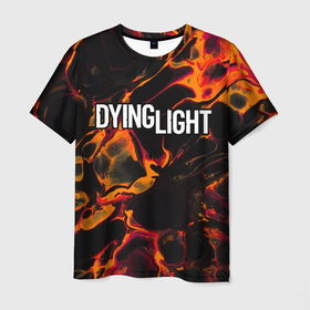 Мужская футболка 3D с принтом Dying Light red lava в Курске, 100% полиэфир | прямой крой, круглый вырез горловины, длина до линии бедер | Тематика изображения на принте: 