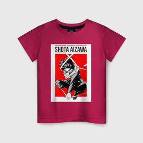 Детская футболка хлопок с принтом Моя геройская академия Сёта Айдзава в Курске, 100% хлопок | круглый вырез горловины, полуприлегающий силуэт, длина до линии бедер | Тематика изображения на принте: 