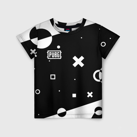 Детская футболка 3D с принтом PUBG game pattern в Курске, 100% гипоаллергенный полиэфир | прямой крой, круглый вырез горловины, длина до линии бедер, чуть спущенное плечо, ткань немного тянется | 