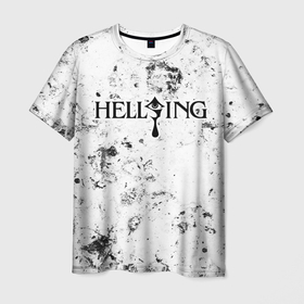 Мужская футболка 3D с принтом Hellsing dirty ice в Новосибирске, 100% полиэфир | прямой крой, круглый вырез горловины, длина до линии бедер | Тематика изображения на принте: 