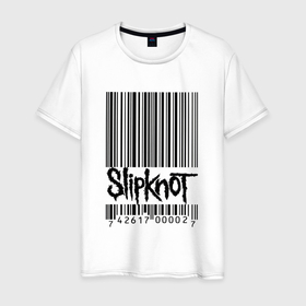 Мужская футболка хлопок с принтом Группа Slipknot в Кировске, 100% хлопок | прямой крой, круглый вырез горловины, длина до линии бедер, слегка спущенное плечо. | Тематика изображения на принте: 