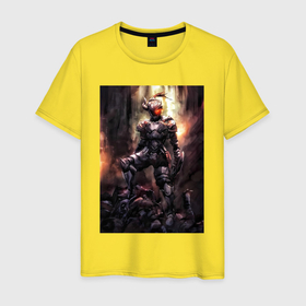 Мужская футболка хлопок с принтом Убийца гоблинов рыцарь в Белгороде, 100% хлопок | прямой крой, круглый вырез горловины, длина до линии бедер, слегка спущенное плечо. | 