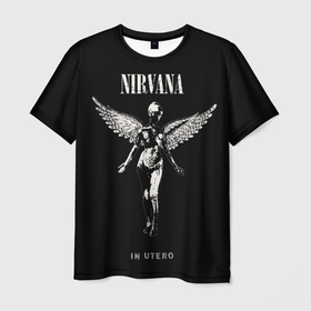 Мужская футболка 3D с принтом Nirvana album в Петрозаводске, 100% полиэфир | прямой крой, круглый вырез горловины, длина до линии бедер | Тематика изображения на принте: 