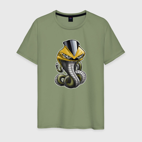 Мужская футболка хлопок с принтом Yamaha R6 Snake в Кировске, 100% хлопок | прямой крой, круглый вырез горловины, длина до линии бедер, слегка спущенное плечо. | Тематика изображения на принте: 