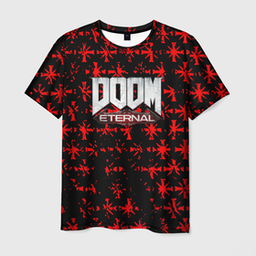 Мужская футболка 3D с принтом Doom x Farcry , 100% полиэфир | прямой крой, круглый вырез горловины, длина до линии бедер | 