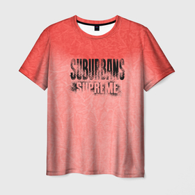 Мужская футболка 3D с принтом Suburbans supreme в Тюмени, 100% полиэфир | прямой крой, круглый вырез горловины, длина до линии бедер | 