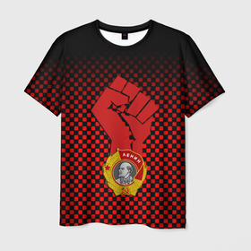 Мужская футболка 3D с принтом Возвращение СССР   Ленин в Кировске, 100% полиэфир | прямой крой, круглый вырез горловины, длина до линии бедер | Тематика изображения на принте: 