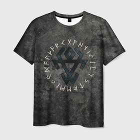Мужская футболка 3D с принтом Символика чернобог   тёмный бог властитель мира нави в Курске, 100% полиэфир | прямой крой, круглый вырез горловины, длина до линии бедер | 