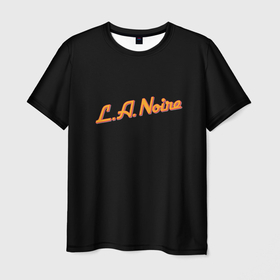 Мужская футболка 3D с принтом L.A Noire в Екатеринбурге, 100% полиэфир | прямой крой, круглый вырез горловины, длина до линии бедер | 