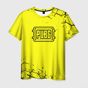 Мужская футболка 3D с принтом PUBG текстура геймер в Кировске, 100% полиэфир | прямой крой, круглый вырез горловины, длина до линии бедер | Тематика изображения на принте: 