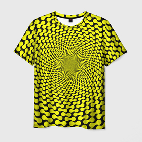 Мужская футболка 3D с принтом Ядовитая геометрическая иллюзия в Курске, 100% полиэфир | прямой крой, круглый вырез горловины, длина до линии бедер | 