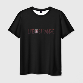 Мужская футболка 3D с принтом Life is strange logo в Кировске, 100% полиэфир | прямой крой, круглый вырез горловины, длина до линии бедер | Тематика изображения на принте: 