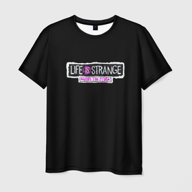 Мужская футболка 3D с принтом Life is strange logo game в Кировске, 100% полиэфир | прямой крой, круглый вырез горловины, длина до линии бедер | Тематика изображения на принте: 