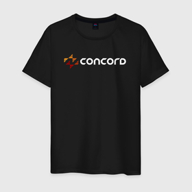 Мужская футболка хлопок с принтом Concord logo game в Екатеринбурге, 100% хлопок | прямой крой, круглый вырез горловины, длина до линии бедер, слегка спущенное плечо. | 