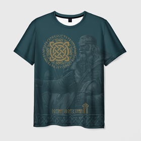 Мужская футболка 3D с принтом Суровые воины верховных богов асгарда в Екатеринбурге, 100% полиэфир | прямой крой, круглый вырез горловины, длина до линии бедер | 