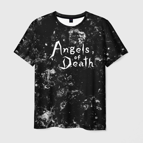 Мужская футболка 3D с принтом Angels of Death black ice в Санкт-Петербурге, 100% полиэфир | прямой крой, круглый вырез горловины, длина до линии бедер | 