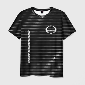 Мужская футболка 3D с принтом Ozzy Osbourne metal rock lines в Екатеринбурге, 100% полиэфир | прямой крой, круглый вырез горловины, длина до линии бедер | Тематика изображения на принте: 