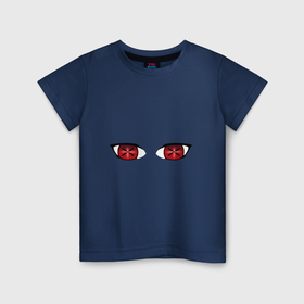 Детская футболка хлопок с принтом Красные глаза в Екатеринбурге, 100% хлопок | круглый вырез горловины, полуприлегающий силуэт, длина до линии бедер | 