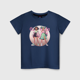 Детская футболка хлопок с принтом Крутые девочки на подиуме в Санкт-Петербурге, 100% хлопок | круглый вырез горловины, полуприлегающий силуэт, длина до линии бедер | 
