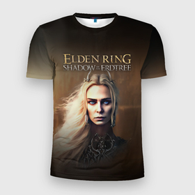 Мужская футболка 3D Slim с принтом Elden ring   Middle Ages в Екатеринбурге, 100% полиэстер с улучшенными характеристиками | приталенный силуэт, круглая горловина, широкие плечи, сужается к линии бедра | 