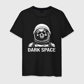 Мужская футболка хлопок с принтом Dark space в Новосибирске, 100% хлопок | прямой крой, круглый вырез горловины, длина до линии бедер, слегка спущенное плечо. | Тематика изображения на принте: 