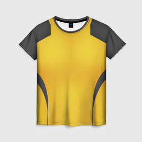Женская футболка 3D+ с принтом Костюм чёрно жёлто в Кировске,  |  | 
