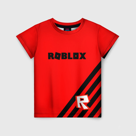 Детская футболка 3D с принтом Roblox geometry game в Рязани, 100% гипоаллергенный полиэфир | прямой крой, круглый вырез горловины, длина до линии бедер, чуть спущенное плечо, ткань немного тянется | 