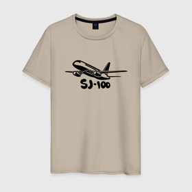 Мужская футболка хлопок с принтом Сухой Суперджет 100 черный с надписью в Тюмени, 100% хлопок | прямой крой, круглый вырез горловины, длина до линии бедер, слегка спущенное плечо. | 