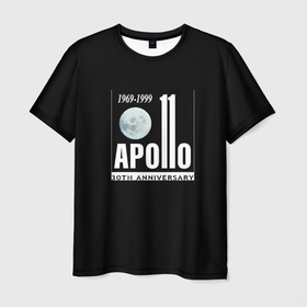 Мужская футболка 3D с принтом Apollo space в Петрозаводске, 100% полиэфир | прямой крой, круглый вырез горловины, длина до линии бедер | Тематика изображения на принте: 