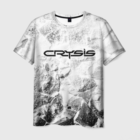 Мужская футболка 3D с принтом Crysis white graphite в Белгороде, 100% полиэфир | прямой крой, круглый вырез горловины, длина до линии бедер | 