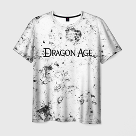 Мужская футболка 3D с принтом Dragon Age dirty ice в Кировске, 100% полиэфир | прямой крой, круглый вырез горловины, длина до линии бедер | Тематика изображения на принте: 