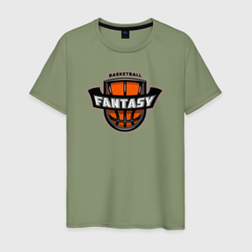 Мужская футболка хлопок с принтом Basketball fantasy в Новосибирске, 100% хлопок | прямой крой, круглый вырез горловины, длина до линии бедер, слегка спущенное плечо. | Тематика изображения на принте: 